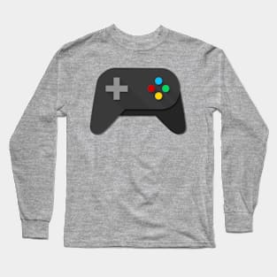 Game Console Black Joystick Long Sleeve T-Shirt